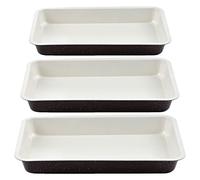 San Ignacio SET 3PC DE BANDEJA DE HORNO EN ACERO NATURAL| 28,5 x 19,5 x 3,5cm / 31,5 x 21,5 x 3,5cm / 34 x 24 x 3,5cm