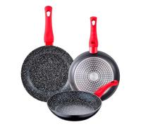 San Ignacio - Set 3Pc Sarten, con revestimiento antiadherente (22, 24, 26) Aluminio Forjado Induccion Energy