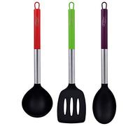 San Ignacio Set 3pc Utensilios de Cocina Nylon, Colección Jolie de la Marca, Multicolor