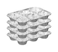 Set 4 moldes aluminio 6 huecos 7cm diam colección KINVARA