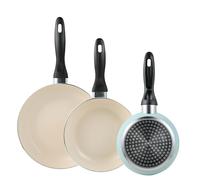 San Ignacio Set de 3 Sartenes Ø16Ø20Ø24cm en aluminio prensado Azul celeste