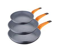 San Ignacio Set de 3 Sartenes LAVA Ø20 Ø26 Ø28 cm - Aluminio Forjado, Antiadherente Quantanium, Apto Inducción