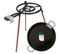 San Ignacio Set paellera esmaltada 46cm quemador 400 colección LA DEHESA