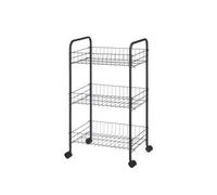 San Ignacio Verdulero 3 Pisos metalico Negro Ruedas colección Kinvara