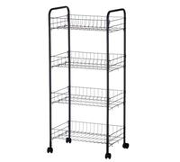 San Ignacio Verdulero 4 Pisos metalico Negro Ruedas colección Kinvara