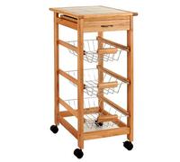 Verdulero madera metal 3 pisos natural colección KINVARA