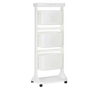 San Ignacio Verdulero plastico 3 Alturas Ruedas blan colección Kinvara