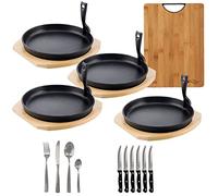 San Ignacio Vita: Set RACLETTE II HOGAR, Madera, Negro, 25x3 cm