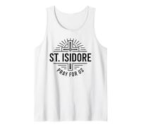 San Isidoro ruega por Nosotros Arte de fe católica Camiseta sin Mangas