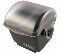 San Jamar Barra Mini contenedor de Condimentos con Cúpula de 2 Compartimentos con Tapa para Cocina, Bar y Restaurantes, Plástico, 19,05 x 24,13 x 20,96 cm, Negro