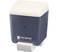 San Jamar Dispensador de jabón Recargable Manual de plástico clásico montado en la Pared, 30 onzas, Azul ártico