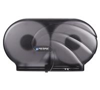 San Jamar Oceans Twin 9 Inch JBT Toilet Tissue Dispenser, 19 x 5 1/4 x 12, Black Pearl (R4090TBK) by San Jamar