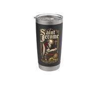 San Jerónimo y el León Confirmación St Catholic Books Vaso térmico de acero inoxidable de doble pared