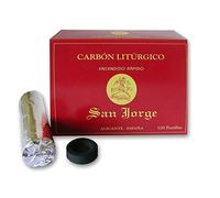 San Jorge - Carbon para Incienso Caja 100 Pastillas de 33mm Encendido rapido