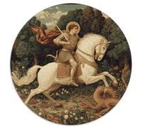 San Jorge Matando al dragón, Estilo Medieval Rompecabezas para Adultos || 1000pcs (67.5x67.5cm) Juegos EduGatoivos De Decoración del Hogar