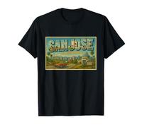 San José California 50s Vintage Travel Poster Art Graphic Camiseta
