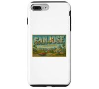 San José California 50s Vintage Travel Poster Art Graphic Carcasa para iPhone 7 Plus/8 Plus