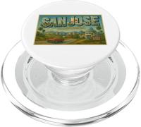 San José California 50s Vintage Travel Poster Art Graphic PopSockets PopGrip para MagSafe