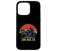 San José California USA Retro Sportbike diseño de motocicleta Carcasa para iPhone 15 Pro Max