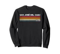 San José del Cabo México Retro Rayas Vintage Viaje Diseño Sudadera