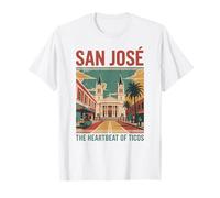 San José, Heartbeat of Ticos, Divertido Recuerdo Retro de Costa Rica Camiseta