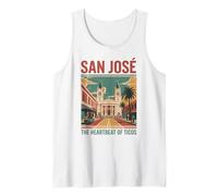San José, Heartbeat of Ticos, Divertido Recuerdo Retro de Costa Rica Camiseta sin Mangas