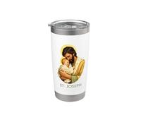 San José Marido de María Patrono Católico Vaso térmico de acero inoxidable de doble pared