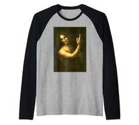 San Juan Bautista Pintura por Leonardo da Vinci 1513 Camiseta Manga Raglan