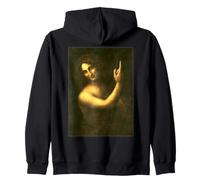 San Juan Bautista Pintura por Leonardo da Vinci 1513 Sudadera con Capucha