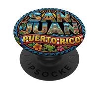 San Juan City Name Travel Souvenir - Regalo turístico PopSockets PopGrip Adhesivo
