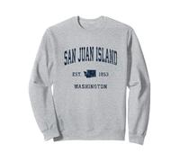 San Juan Island Washington WA Vintage Atlético Marina Deportes D Sudadera