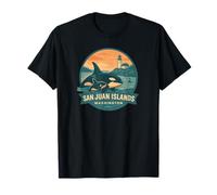San Juan Islands WA Orca - Insignia de Madre y Becerro Camiseta