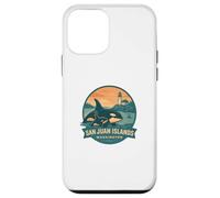 San Juan Islands WA Orca - Insignia de Madre y Becerro Carcasa para iPhone 12 Mini
