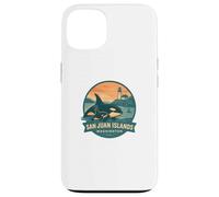 San Juan Islands WA Orca - Insignia de Madre y Becerro Carcasa para iPhone 13