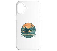 San Juan Islands WA Orca - Insignia de Madre y Becerro Carcasa para iPhone 16 Plus