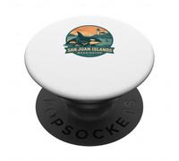 San Juan Islands WA Orca - Insignia de Madre y Becerro PopSockets PopGrip Adhesivo