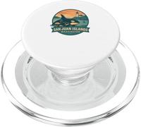 San Juan Islands WA Orca - Insignia de Madre y Becerro PopSockets PopGrip para MagSafe