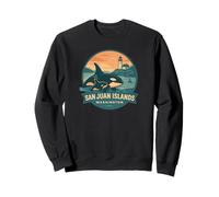 San Juan Islands WA Orca - Insignia de Madre y Becerro Sudadera