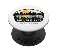 San Juan Islands Washington, WA Recuerdo de Vacaciones PopSockets PopGrip Adhesivo