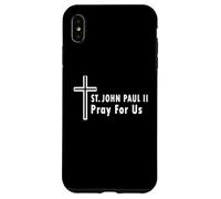 San Juan Pablo II Ruega por Nosotros Cruz Santo Católico Carcasa para iPhone XS MAX