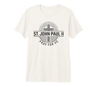 San Juan Pablo II Ruega por Nosotros Devoción Santa Católica Camiseta Premium