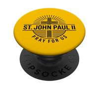 San Juan Pablo II Ruega por Nosotros Devoción Santa Católica PopSockets PopGrip Adhesivo