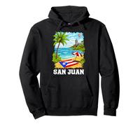 San Juan Puerto Rico Bandera puertorriqueña Orgullo Boricua Sudadera con Capucha