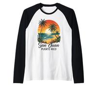 San Juan Puerto Rico Island Vacaciones Camiseta Manga Raglan