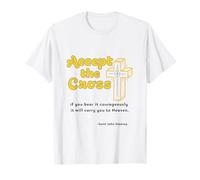 San Juan Vianney Cruz Fe Devoción Inspiración Católica Camiseta