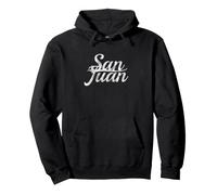 San Juan Vintage Varsity Style Classic Throwback Sudadera con Capucha