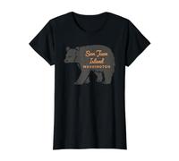 San Juan (Washington) Camiseta gráfica económica, Mujer, Negro, L