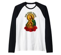 San Judas Tadeo, Mexican Faith, Santo Patrón De Lo Imposible Camiseta Manga Raglan