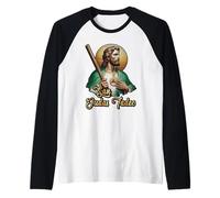 San Judas Tadeo (Saint Jude The Apostle) Camiseta Manga Raglan