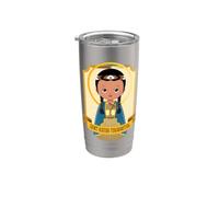 San Kateri Tekakwitha Lirio de los Mohawks Católico San Lindo Vaso térmico de acero inoxidable de doble pared